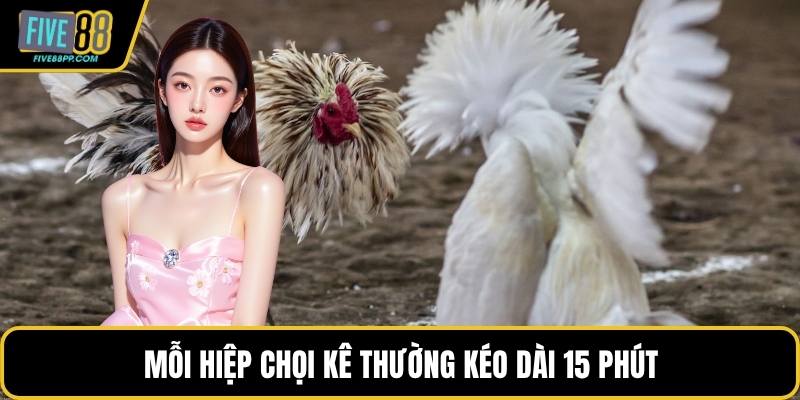 Mỗi hiệp chọi kê thường kéo dài 15 phút